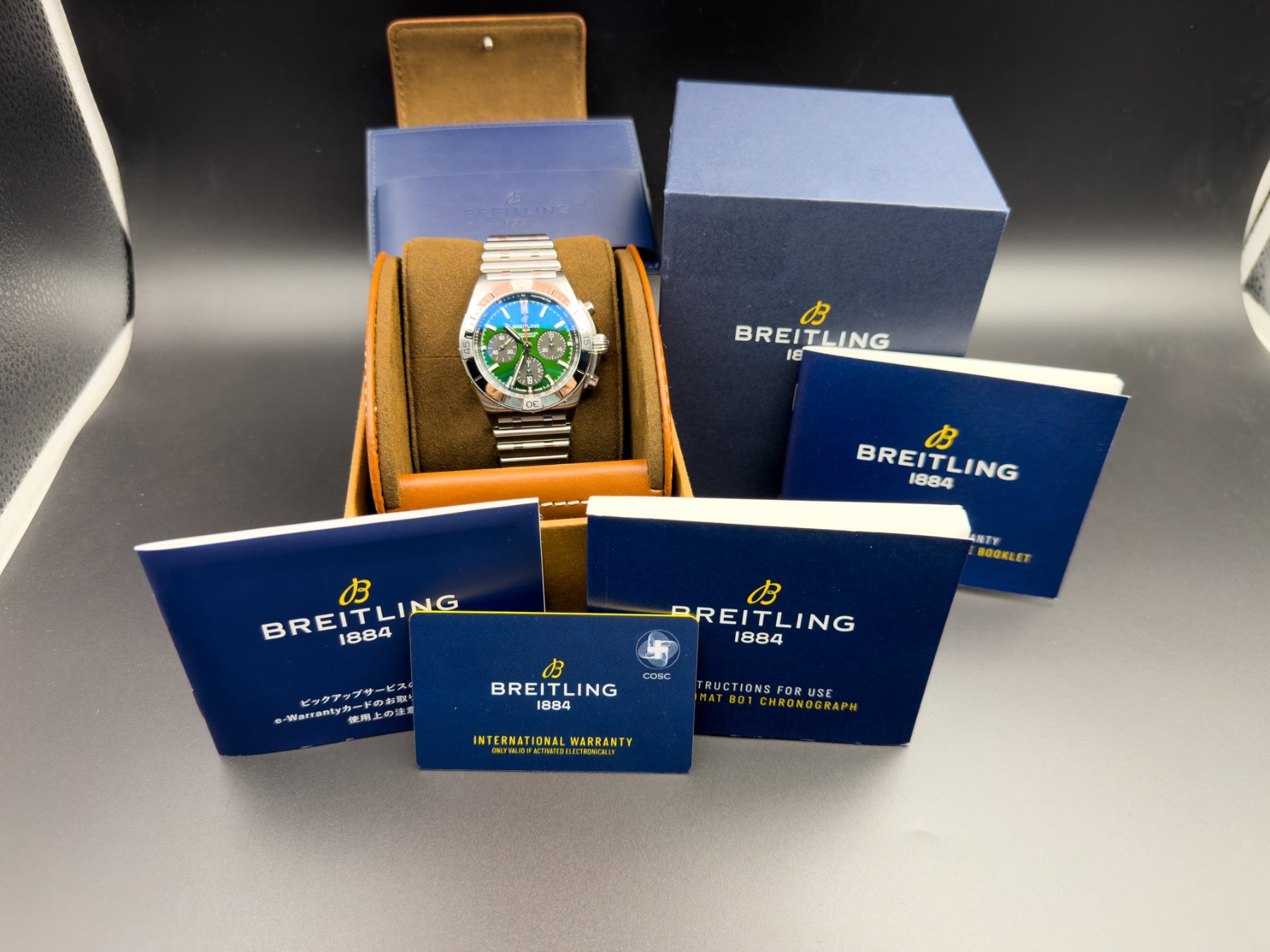 2024 Breitling Chronomat B01 Chronograph 42MM Green Dial Steel Bracelet AB0134101L1A1