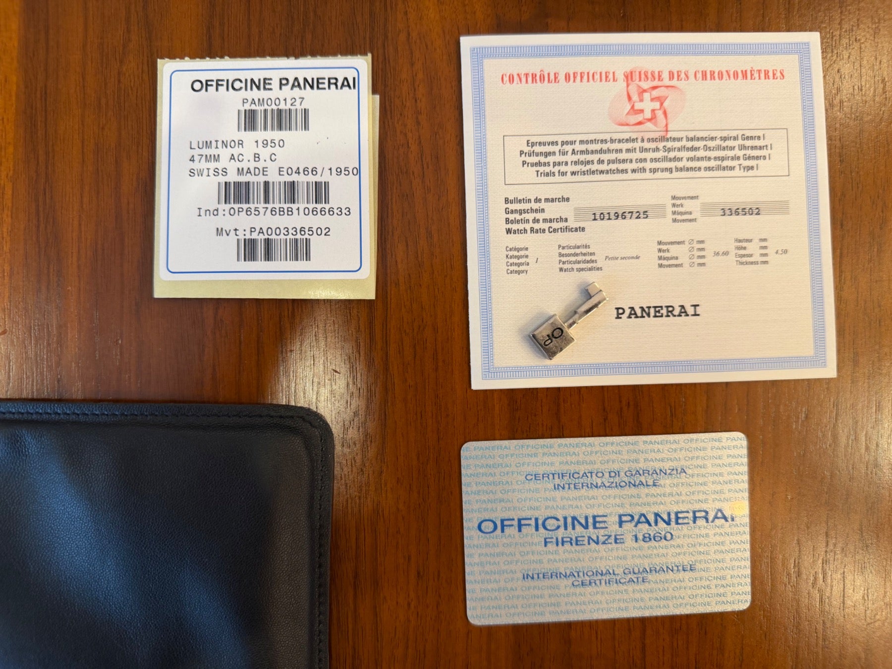 2003 Panerai Luminor 1950 "Fiddy" 47MM Black Dial Leather Strap (PAM00127)